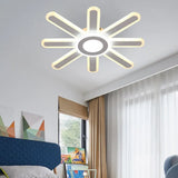 Contemporary Acrylic Led Ceiling Lamp In White For Study Room Hallway / 19.5’ Warm