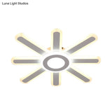 Contemporary Acrylic Led Ceiling Lamp In White For Study Room Hallway
