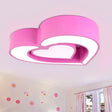Contemporary Acrylic Led Flush Mount Ceiling Light For Bedroom - Loving Heart Design