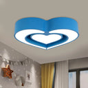 Contemporary Acrylic Led Flush Mount Ceiling Light For Bedroom - Loving Heart Design