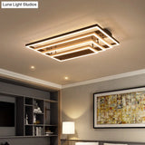 Contemporary Acrylic Led Pyramid Ceiling Light - Coffee Semi Flush Mount Warm/White 3/4/5 Layers