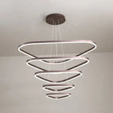 Contemporary Acrylic Led Triangle Pendant Ceiling Chandelier In Warm/White Light
