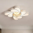 Contemporary Acrylic Loving Heart Flush Lamp: 4 - Head White Led With Crystal Droplet