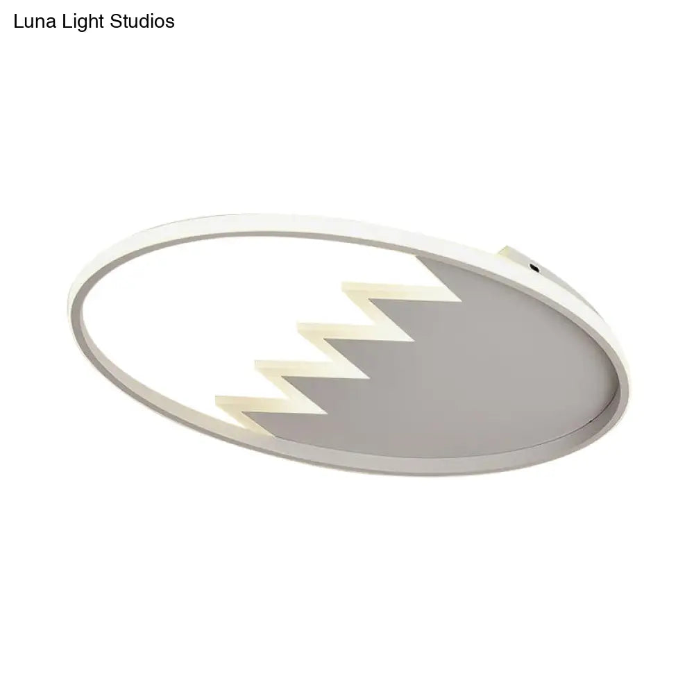Contemporary Acrylic Round Ceiling Light 22’/26’ Wide Black/White Led Flush Mount Fixture With
