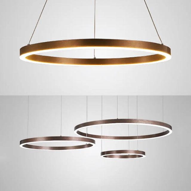 Contemporary Acrylic Shade Round Chandelier Pendant Ceiling Light - Warm/White Glow