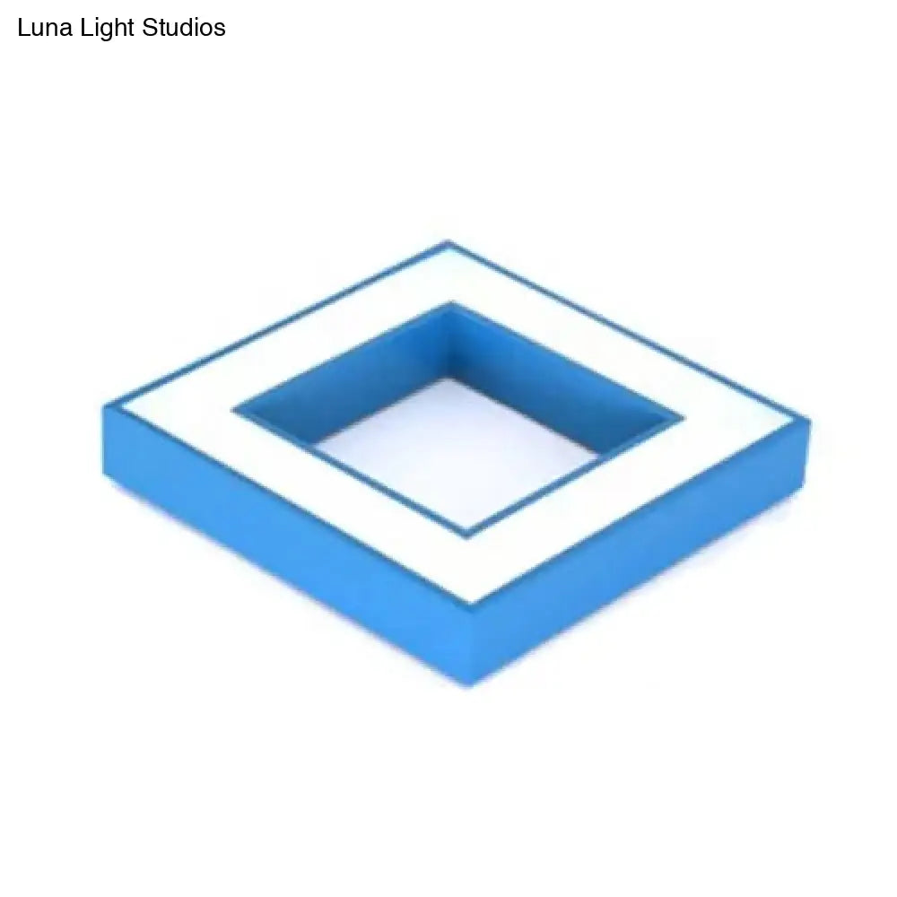 Contemporary Acrylic Square Flush Mount Light For Child’s Bedroom Ceiling