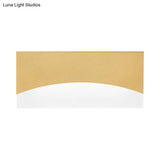 Contemporary Acrylic Wall Light Fixture Rectangular Bedside Sconce In White/Gold Warm/White