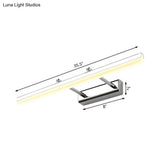 Contemporary Acrylic Wall Sconce With Led Vanity Lighting Chrome Finish In Warm/White Light -
