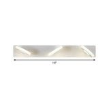 Contemporary Adjustable Circle Bathroom Wall Light Fixture In White Acrylic With 3 Bulbs -