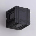 Contemporary Aluminum Cubic Wall Light - Stylish Led Sconce With Black Frame White/Warm Lighting /