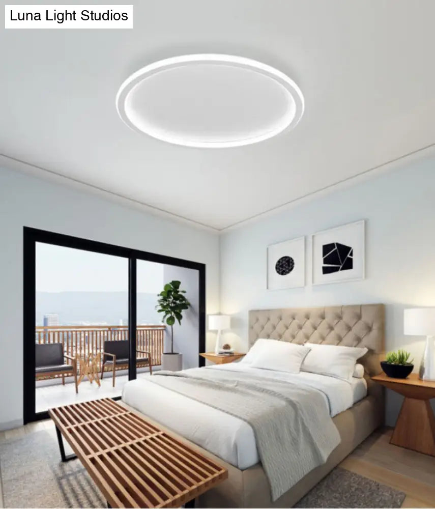 Contemporary Aluminum Flushmount Lights - Stylish Ceiling Fixture For Living Room