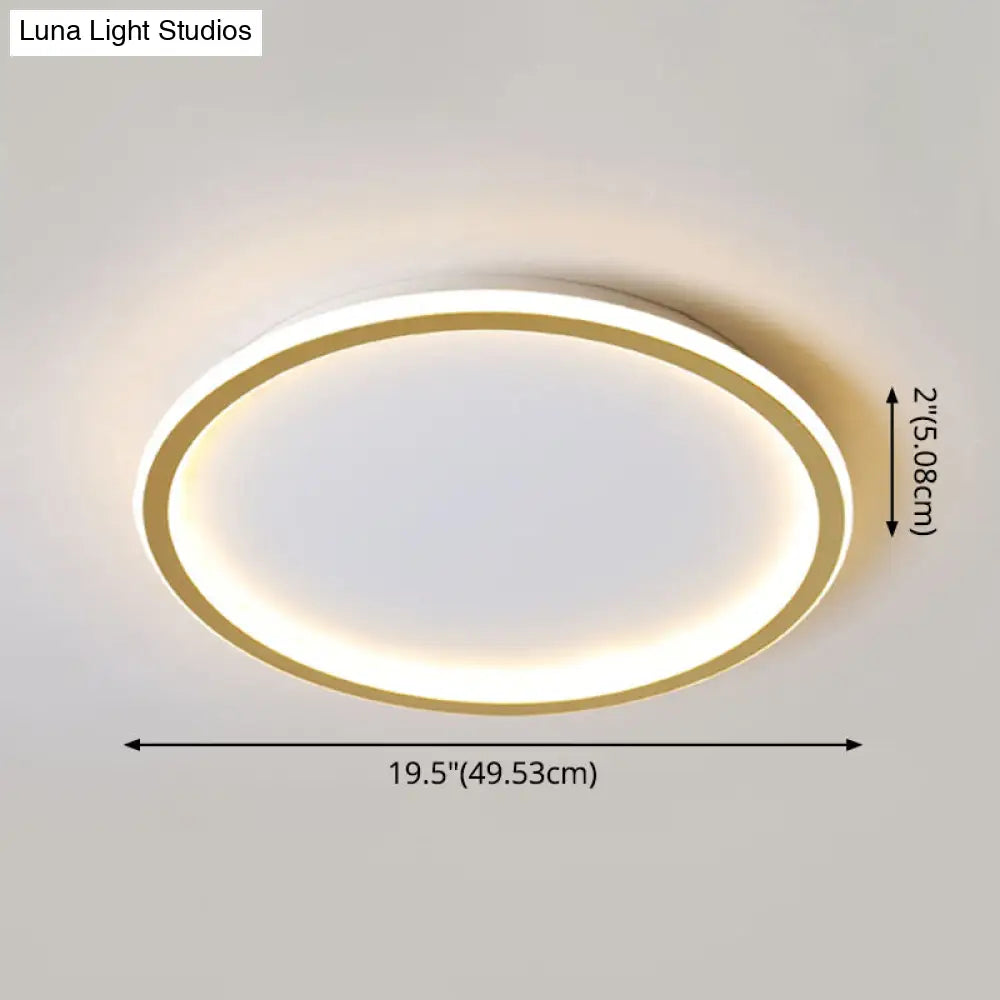Contemporary Aluminum Flushmount Lights - Stylish Ceiling Fixture For Living Room