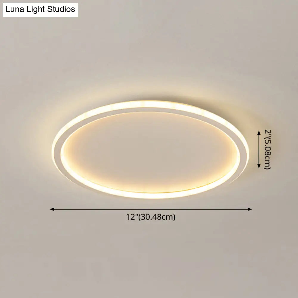 Contemporary Aluminum Flushmount Lights - Stylish Ceiling Fixture For Living Room