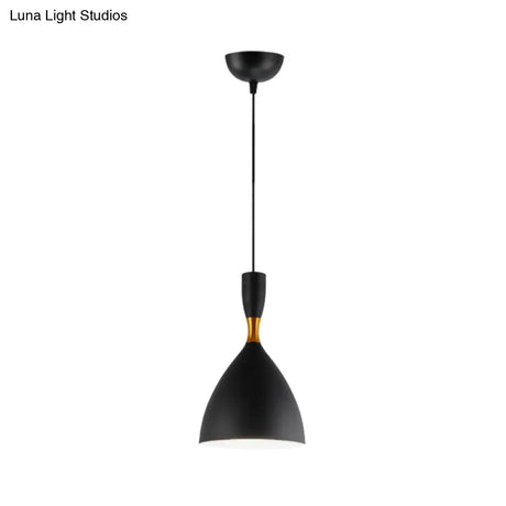 Contemporary Aluminum Funnel Suspension Pendant Lamp - Fits Study Room Or Cafe 6.5/10 Inch Wide 1