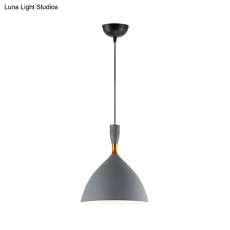 Contemporary Aluminum Funnel Suspension Pendant Lamp - Fits Study Room Or Cafe 6.5/10 Inch Wide 1