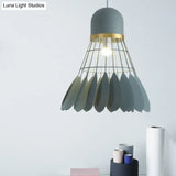 Contemporary Badminton Inspired Iron Suspension Light