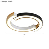 Contemporary Bedroom Ceiling Lamp - 2 - Arch Bridge Design Acrylic Led Light 15’/19’ Width