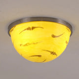 Contemporary Bedroom Flush Mount Ceiling Light Satin Nickel / E