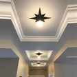 Contemporary Black/Bronze Anise Star Flush Ceiling Light - 1 Head Stairway Mount Fixture Black