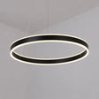 Contemporary Black/Brown Ring Pendant Chandelier With Acrylic Led Lights - 2/3/4 Options In