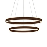 Contemporary Black/Brown Ring Pendant Chandelier With Acrylic Led Lights - 2/3/4 Options In