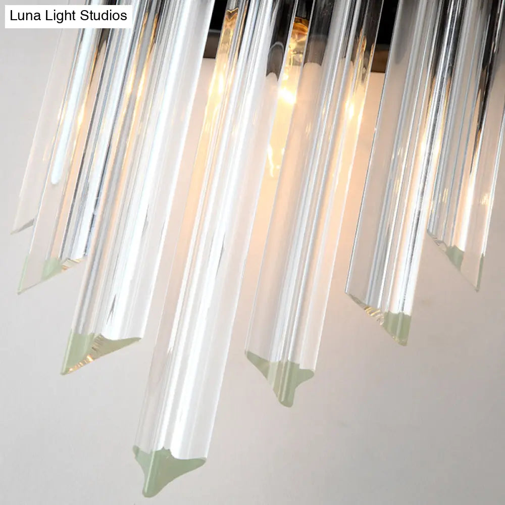 Contemporary Black Crystal Wall Lamp For Living Room