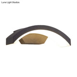 Contemporary Black Led Wall Lamp For Courtyard - Flush Mount Sconce