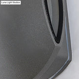 Contemporary Black Outdoor Round Wall Light Sconce - Aluminum Fixture Warm/White