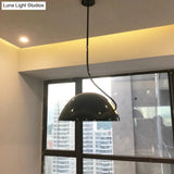 Contemporary Black/White Metal Pendant Light For Dining Room