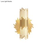 Contemporary Brass Led Cylinder Wall Lamp - Bedside Sconce