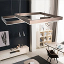 Contemporary Brown Aluminum Chandelier With Led Suspension Light – Available In Small/Large Sizes