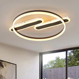 Contemporary Brown Metal Sphere Flush Mount Ceiling Light Fixture With Led In White/Warm / Warm