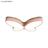 Contemporary Butterfly Acrylic Led Ceiling Light For Living Room - Flush Mount Design