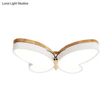 Contemporary Butterfly Acrylic Led Ceiling Light For Living Room - Flush Mount Design