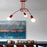 Contemporary Ceiling Light Fixture For Living Room - Spacious Semi Flush Mount With Stylish Metal