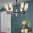 Contemporary Chandelier With Crystal Shade - Elegant Brass Pendant Fixture 6/8/12 Lights 6 /