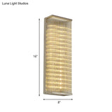 Contemporary Chrome Led Wall Sconce: Clear Glass Bar Mount Light