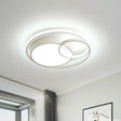 Contemporary Circle Acrylic Led Ceiling Light For Study Room White /