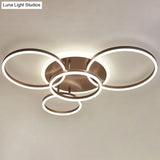 Contemporary Circle Flush Mount Ceiling Light For Living Room
