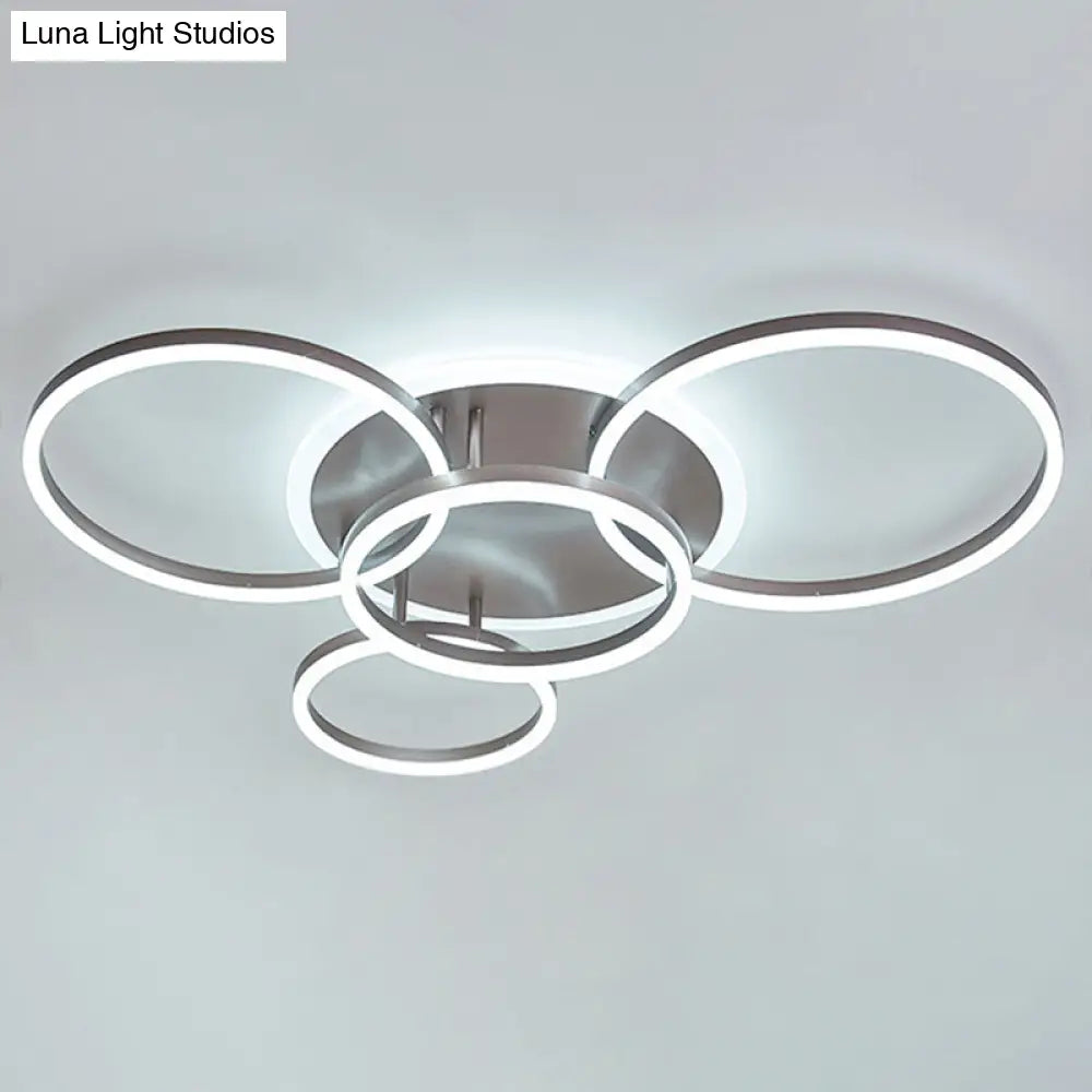 Contemporary Circle Flush Mount Ceiling Light For Living Room