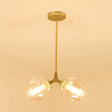 Contemporary Clear Glass Bubble Chandelier - 2/4 Light Fixture Black/Gold Hanging Ceiling 2 / Gold