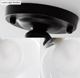 Contemporary Clear Glass Flush Mount Ceiling Light For Bedroom