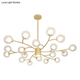 Contemporary Clear Glass Globe Chandelier For Living Room Ceiling