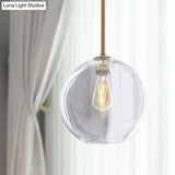 Contemporary Clear Glass Globe Pendant Light - 1 8’/10’/12’ Wide Hanging Lamp