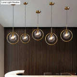 Contemporary Clear Glass Pendant Light Fixture For Bedroom