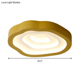 Contemporary Cloud Led Flushmount Ceiling Light Fixture In Black/Yellow/Blue - Warm/White Options