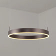 Contemporary Coffee Ring Chandelier Pendant Light With Acrylic Shade - Adjustable 1/2/3-Light