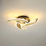 Contemporary Crystal Ceiling Light Fixture Spiral Flush Design For Bedrooms 3 / Brass Remote Control