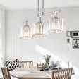 Contemporary Crystal Chrome Drum Chandelier Light With 3/4 Pendant Bulbs - Perfect For Bedroom 3 /