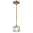 Contemporary Crystal Gold Globe Pendant Light - Elegant Hanging Lamp Kit